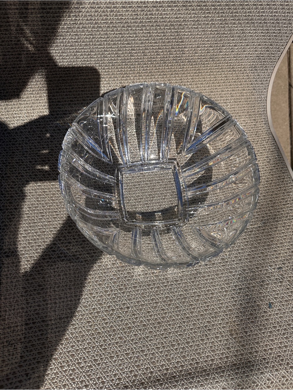 Vintage Claus Josef Riedel Large Cut Crystal Centerpiece Bowl RARE